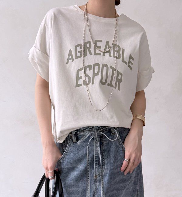  「【WEB限定】AGREABLEロゴTEE」|Tシャツ・カットソー|