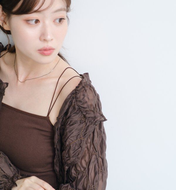  「【ベストヒットアイテム/累計販売10万枚突破】カップ付きクロップドブラキャミ」|キャミソール|