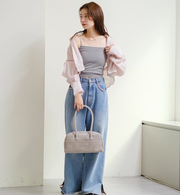  「【ベストヒットアイテム/累計販売10万枚突破】カップ付きクロップドブラキャミ」|キャミソール|