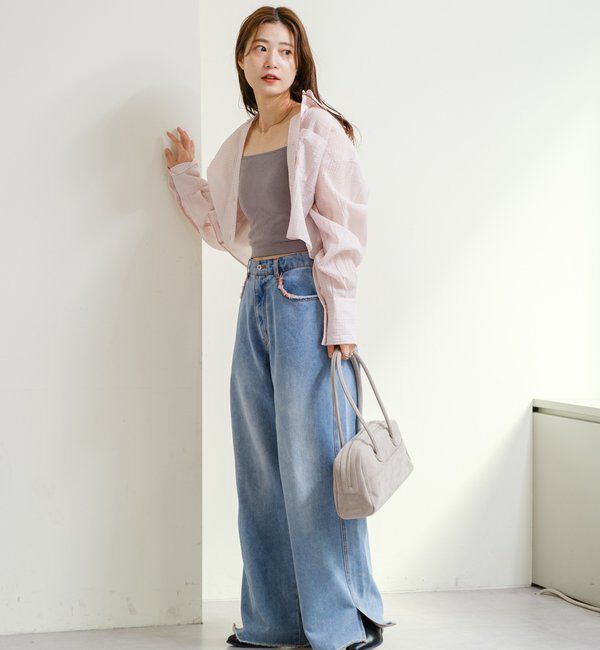  「【ベストヒットアイテム/累計販売10万枚突破】カップ付きクロップドブラキャミ」|キャミソール|