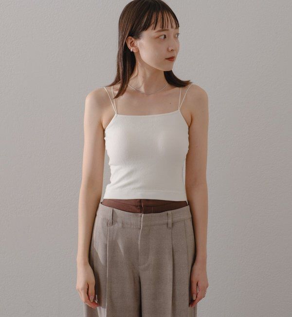  「【ベストヒットアイテム/累計販売10万枚突破】カップ付きクロップドブラキャミ」|キャミソール|