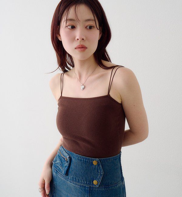  「【ベストヒットアイテム/累計販売10万枚突破】カップ付きクロップドブラキャミ」|キャミソール|