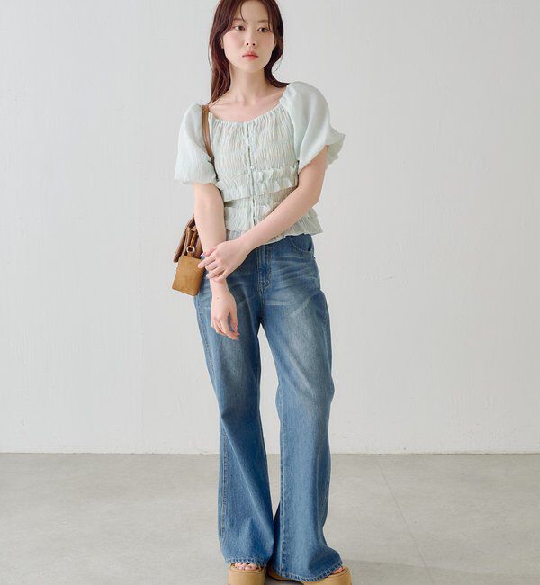  「シャーリングパフブラウス」|シャツ・ブラウス|