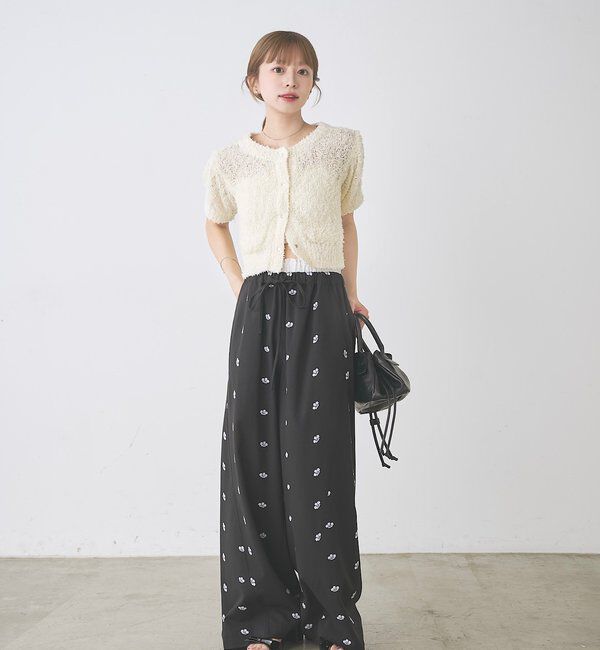  「【4色展開】リボンヤーンカーディガン」|カーディガン|