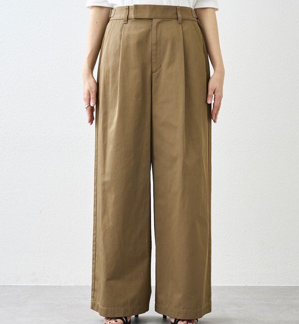  「【A・MONN】【アジャスター付き】スムースワイドパンツ」|その他|