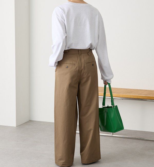  「【A・MONN】【アジャスター付き】スムースワイドパンツ」|その他|