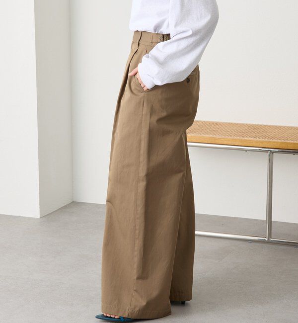  「【A・MONN】【アジャスター付き】スムースワイドパンツ」|その他|