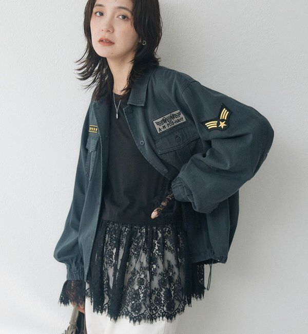  「レースコンビカットソー」|Tシャツ・カットソー|