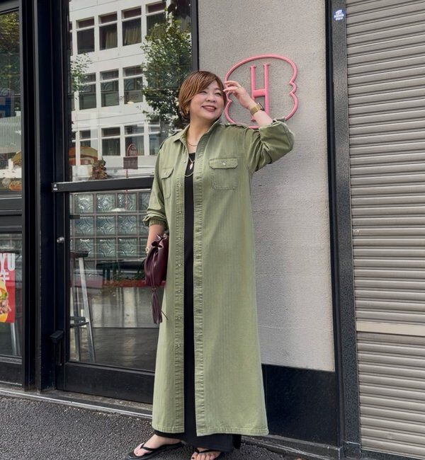  「【Yossshiiii企画】【A・MONN】バックロゴシャツワンピース」|ワンピース|