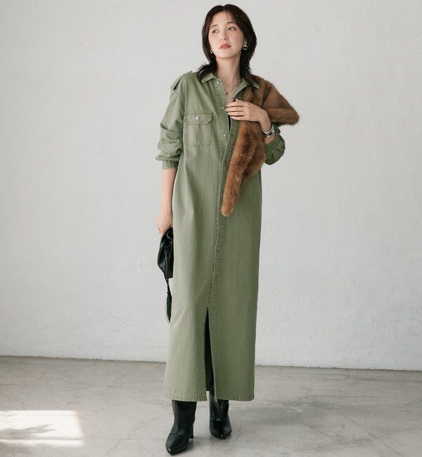  「【Yossshiiii企画】【A・MONN】バックロゴシャツワンピース」|ワンピース|
