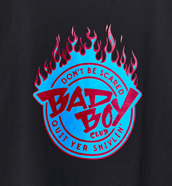 ABAHOUSE「【BADBOY / バッドボーイ】BADBOYCLUB ファイヤーパターン ロゴ」|Tシャツ・カットソー|