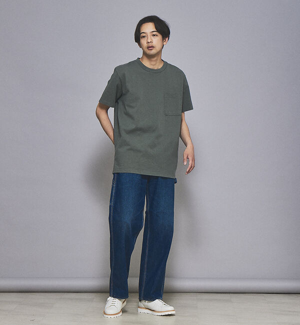 ABAHOUSE「【グッドウェア】USAコットン 無地 ポケット ショートスリーブ Tシャツ」|Tシャツ・カットソー|
