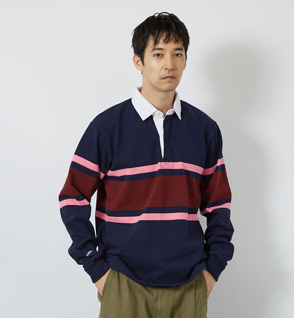 ABAHOUSE「【BARBARIAN / バーバリアン】 12oz ロングスリーブ パネルボーダ」|スウェット・ジャージ|
