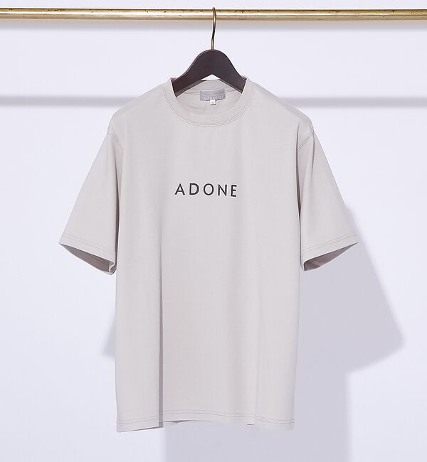 ABAHOUSE「【ADONE】ベアポンチ ロゴ 半袖Tシャツ」|Tシャツ・カットソー|グレージュ