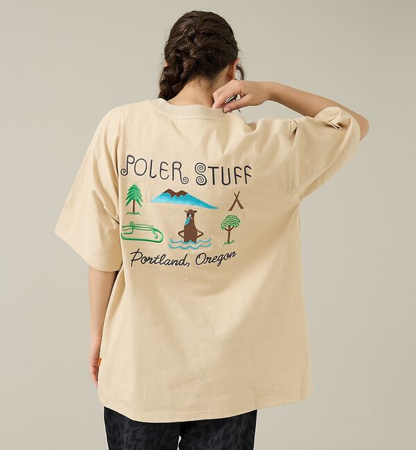 ABAHOUSE「【POLeR/ポーラー】TOURIST T shirt / スーベニア / Tシ」|Tシャツ・カットソー|ベージュ