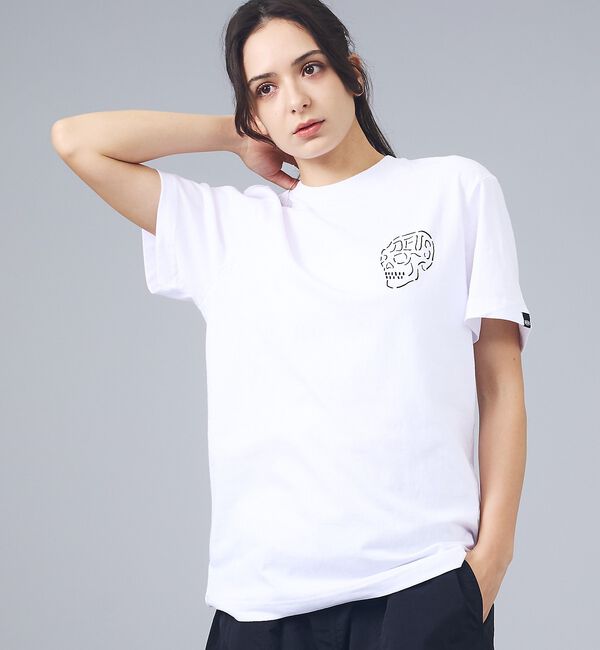 ABAHOUSE「【DEUS / デウス】VENICE SKULL / バックプリント 半袖Tシャ」|Tシャツ・カットソー|