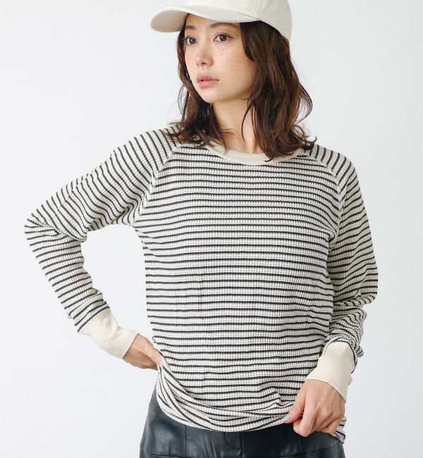 Rouge vif「【JEMORGAN / ジェーイーモーガン】ワッフルラグランロンＴ / パック入」|Tシャツ・カットソー|アイボリー