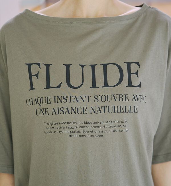 Rouge vif「ドローコードシアーロゴTシャツ / ボートネック」|Tシャツ・カットソー|