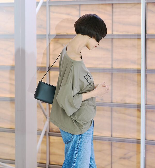 Rouge vif「ドローコードシアーロゴTシャツ / ボートネック」|Tシャツ・カットソー|