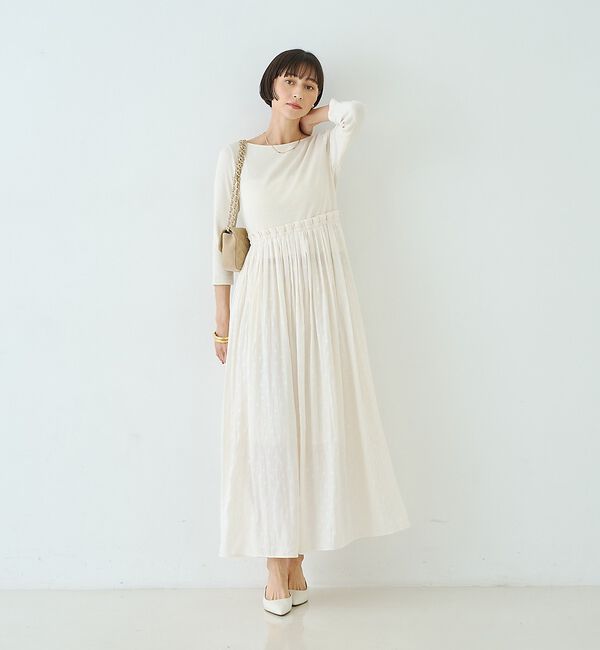 Rouge vif「ドット柄ドッキングワンピース【予約】」|ワンピース|