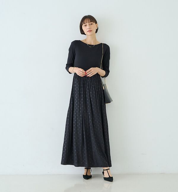 Rouge vif「ドット柄ドッキングワンピース【予約】」|ワンピース|