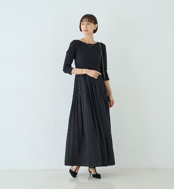 Rouge vif「ドット柄ドッキングワンピース【予約】」|ワンピース|