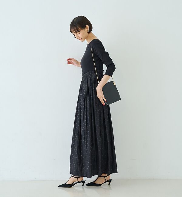 Rouge vif「ドット柄ドッキングワンピース【予約】」|ワンピース|