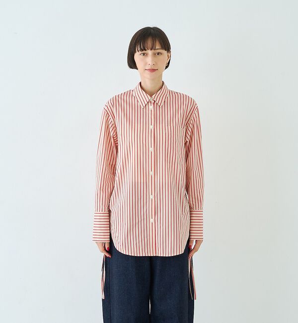 Rouge vif「ストライプサイドドロストシャツ【予約】」|シャツ・ブラウス|