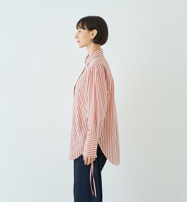 Rouge vif「ストライプサイドドロストシャツ【予約】」|シャツ・ブラウス|