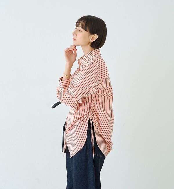 Rouge vif「ストライプサイドドロストシャツ【予約】」|シャツ・ブラウス|