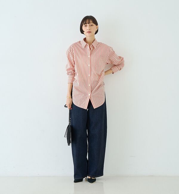 Rouge vif「ストライプサイドドロストシャツ【予約】」|シャツ・ブラウス|