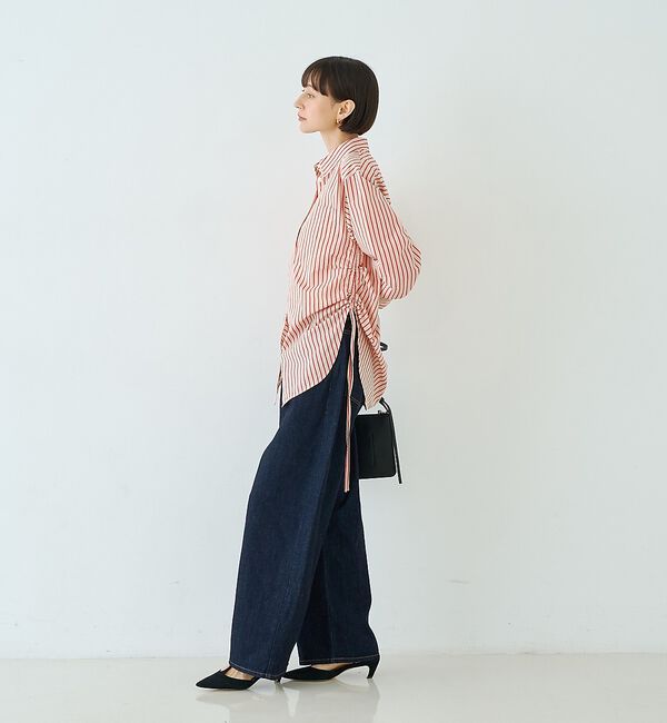 Rouge vif「ストライプサイドドロストシャツ【予約】」|シャツ・ブラウス|
