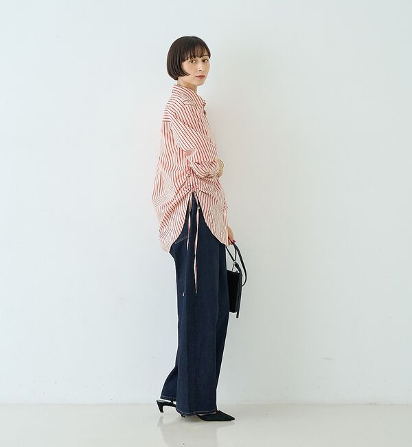 Rouge vif「ストライプサイドドロストシャツ【予約】」|シャツ・ブラウス|