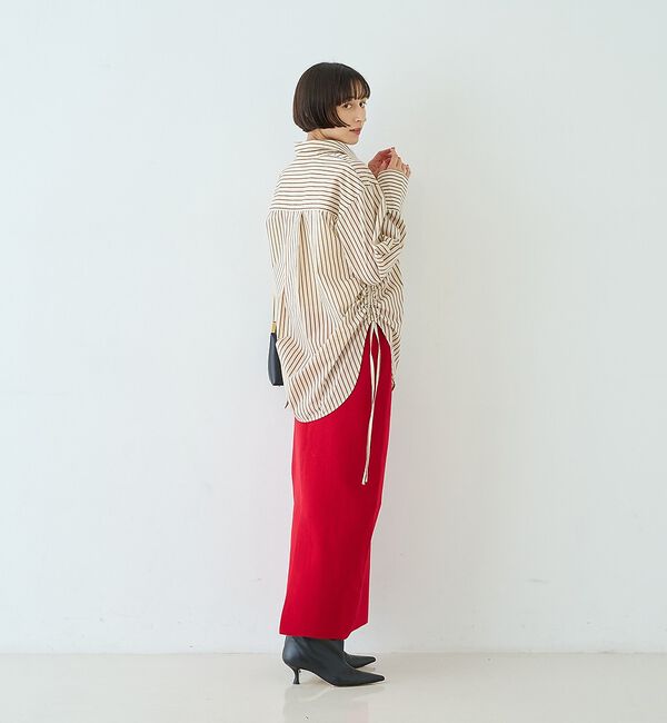 Rouge vif「ストライプサイドドロストシャツ【予約】」|シャツ・ブラウス|