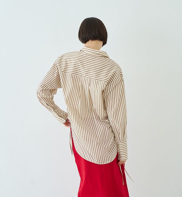 Rouge vif「ストライプサイドドロストシャツ【予約】」|シャツ・ブラウス|