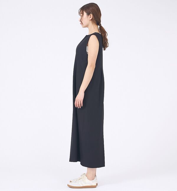 abahouse mavie「【着痩せシルエット】ウェストタックジャンパースカート」|ジャンパースカート|