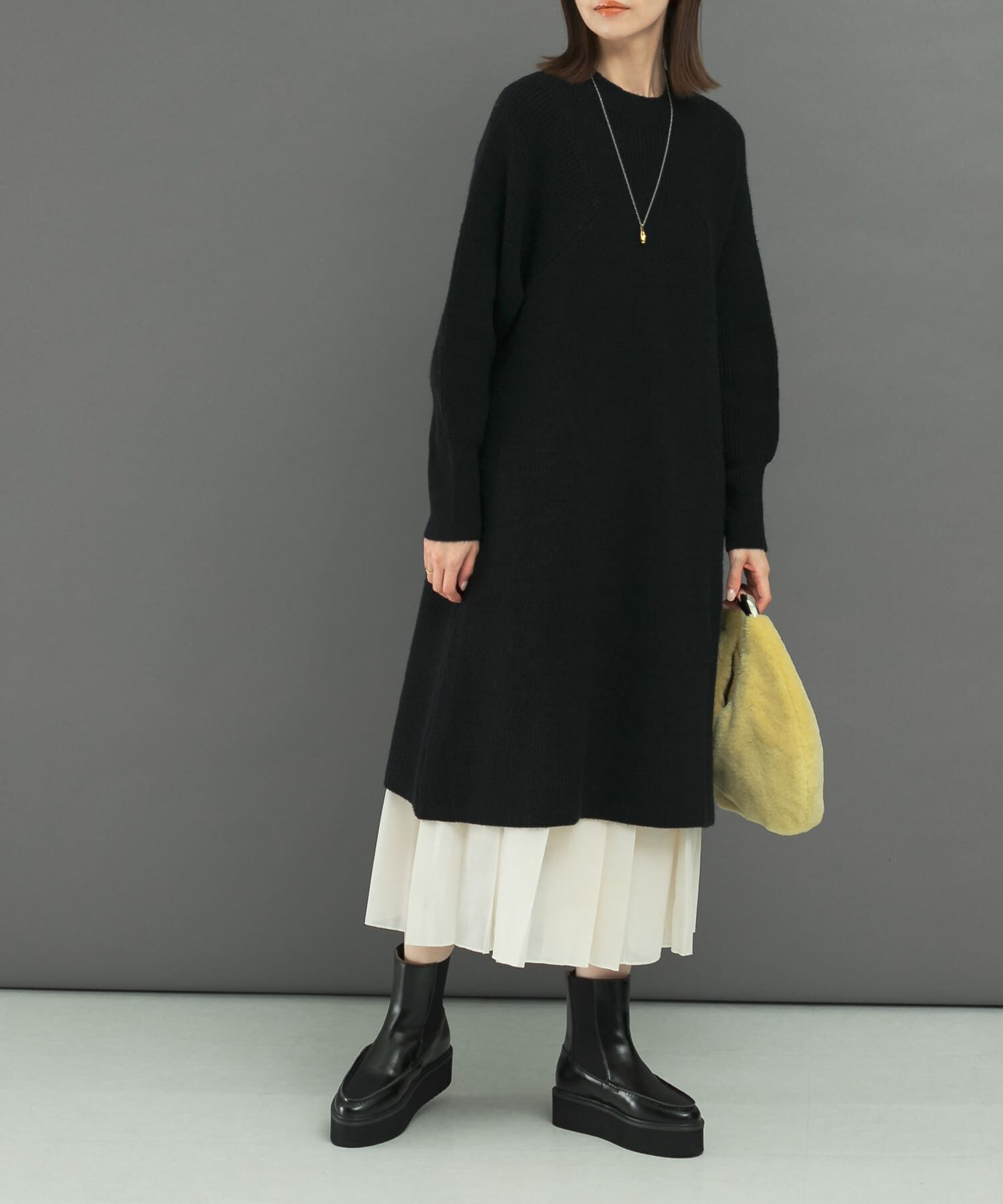 URBAN RESEARCH ROSSO「『WEB限定』畦ニットミニワンピース」|ワンピース|