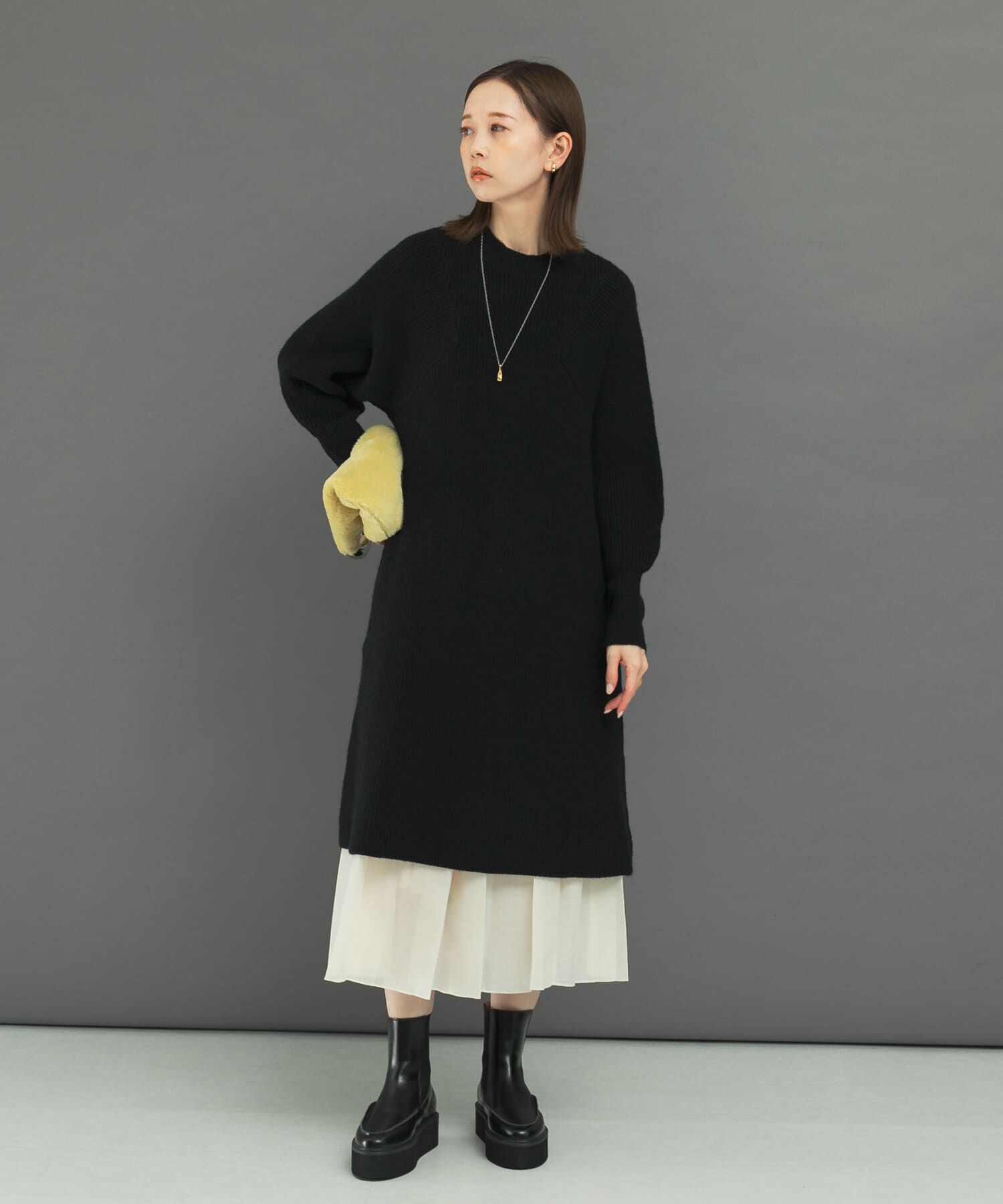 URBAN RESEARCH ROSSO「『WEB限定』畦ニットミニワンピース」|ワンピース|