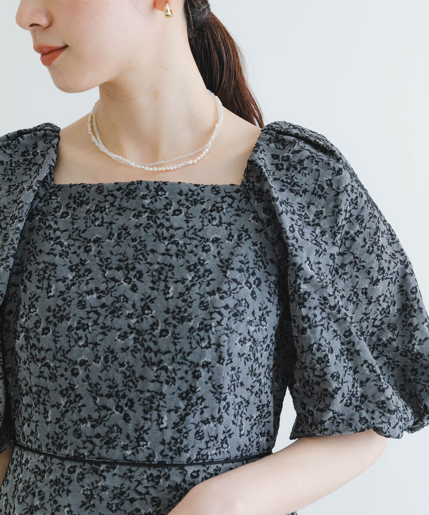 URBAN RESEARCH「LA MAISON　スクエアネックJQワンピース」|ワンピース|