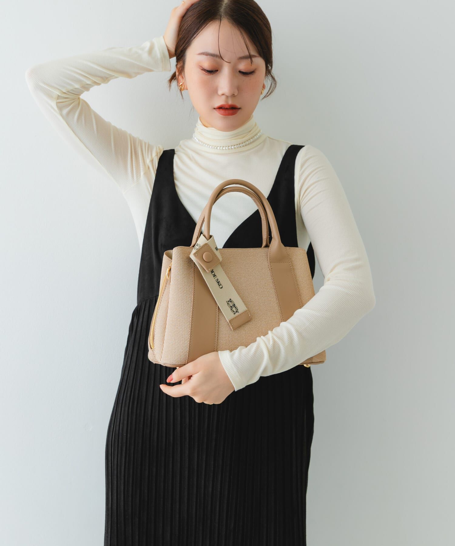 RODE SKO「『Mサイズ』ロゴリボン付2WAYハンドバッグ」|ハンドバッグ|