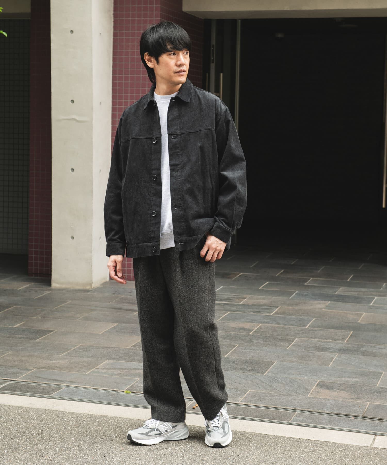 URBAN RESEARCH DOORS「コーデュロイ トラッカージャケット」|ノーカラーコート|