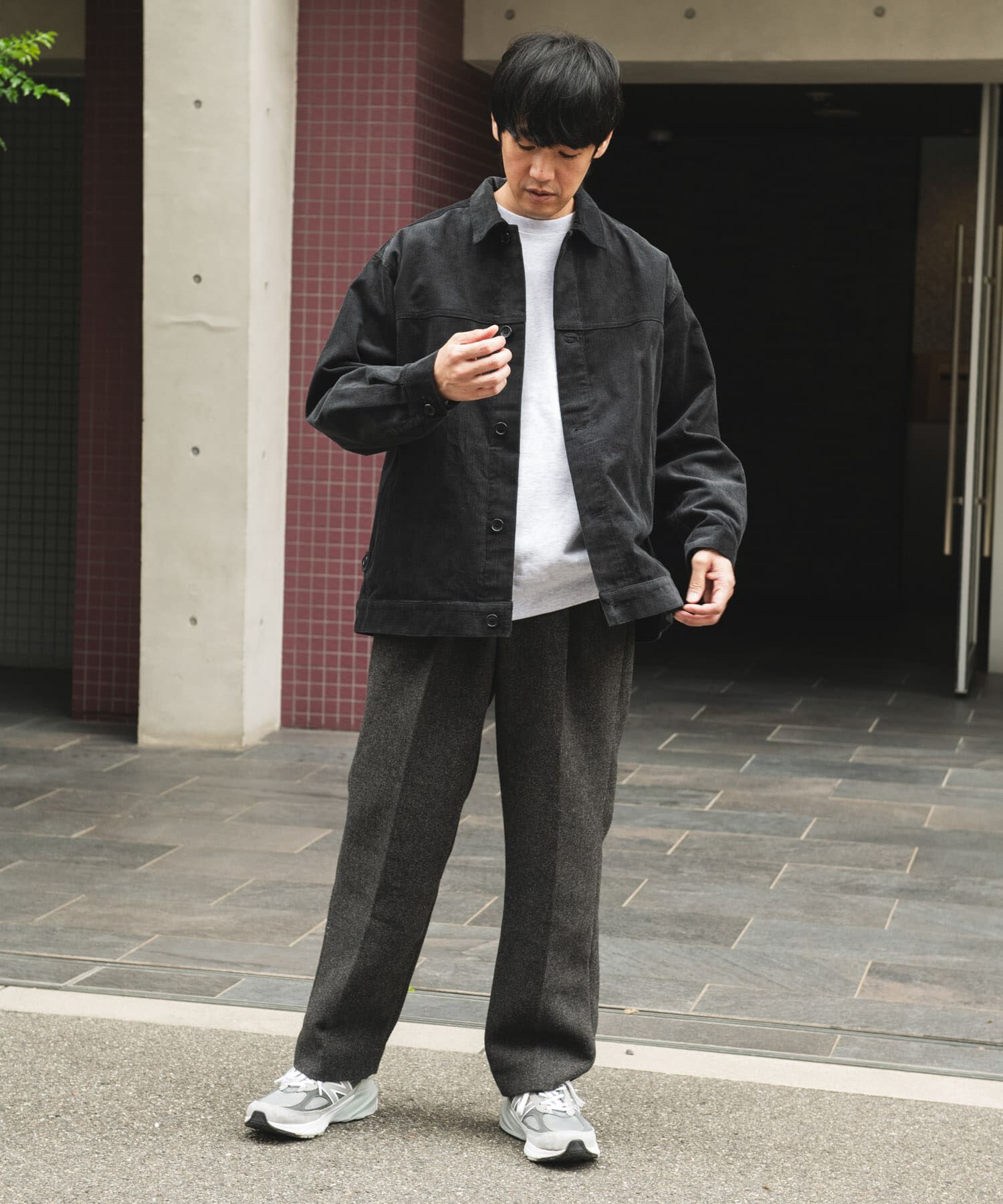 URBAN RESEARCH DOORS「コーデュロイ トラッカージャケット」|ノーカラーコート|