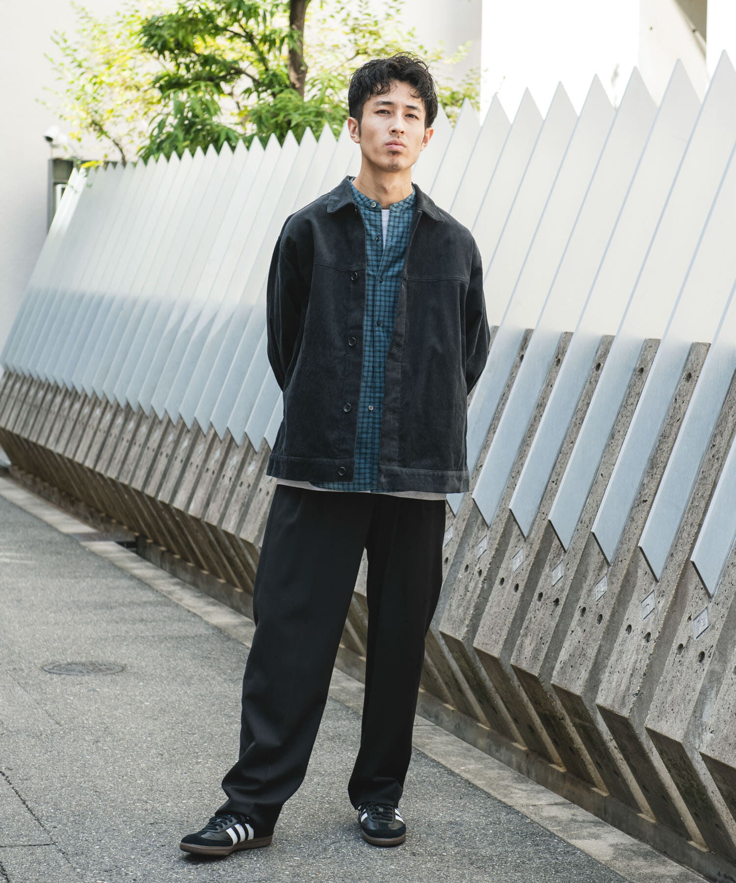 URBAN RESEARCH DOORS「コーデュロイ トラッカージャケット」|ノーカラーコート|