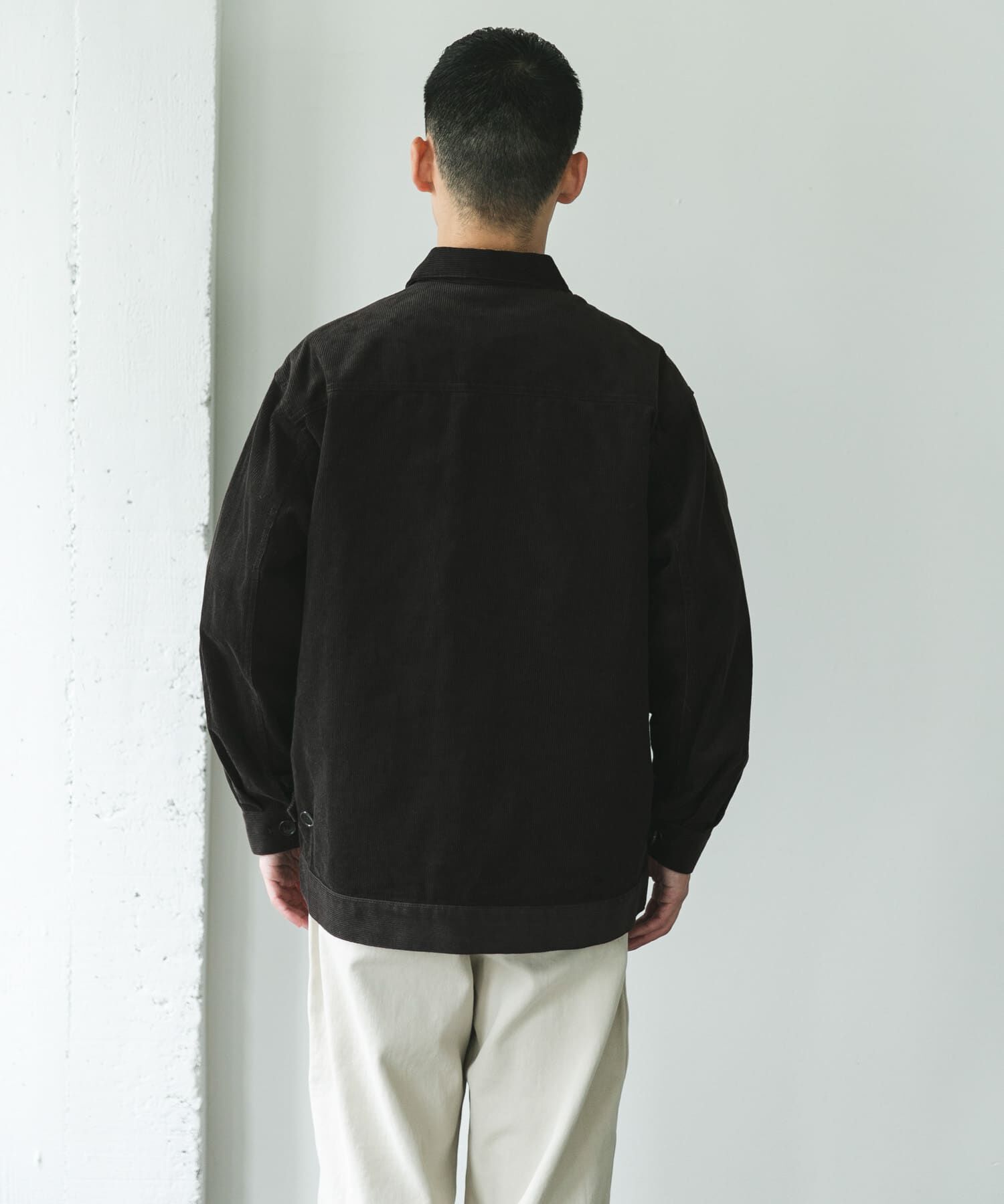 URBAN RESEARCH DOORS「コーデュロイ トラッカージャケット」|ノーカラーコート|