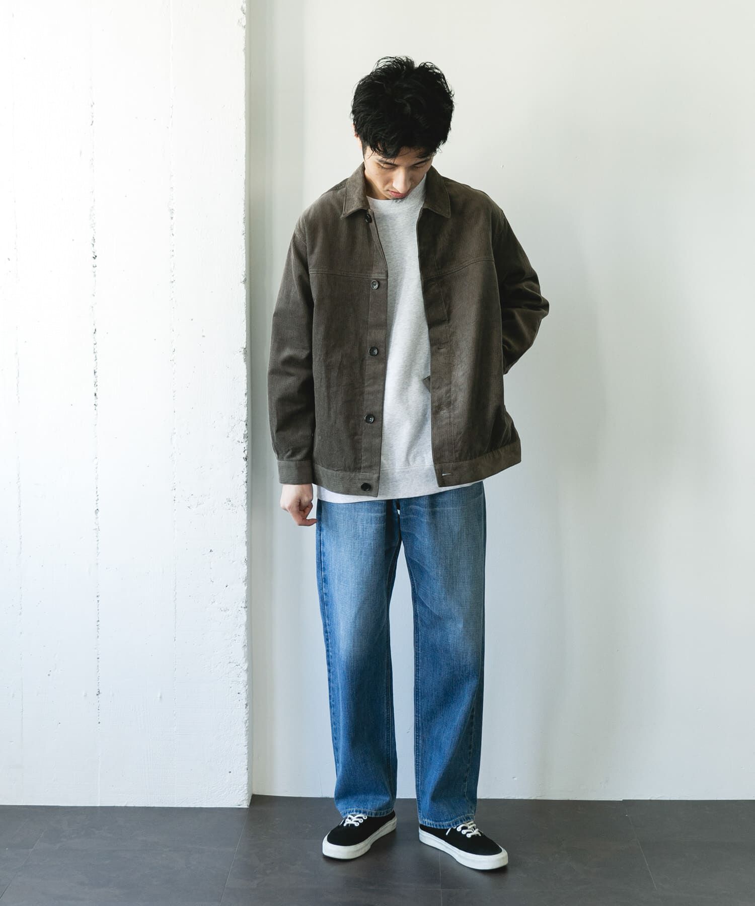 URBAN RESEARCH DOORS「コーデュロイ トラッカージャケット」|ノーカラーコート|