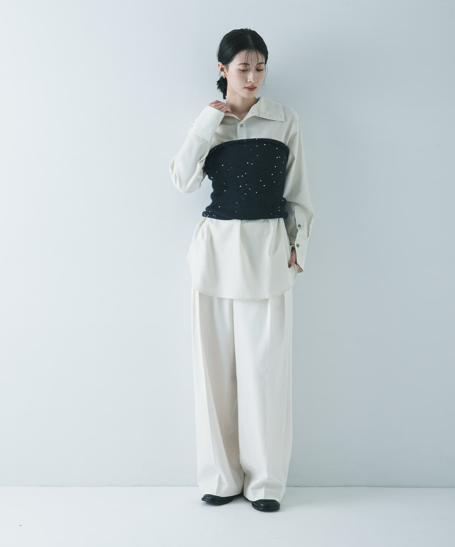 URBAN RESEARCH「TRソフトツイルハイネックシャツ」|シャツ・ブラウス|