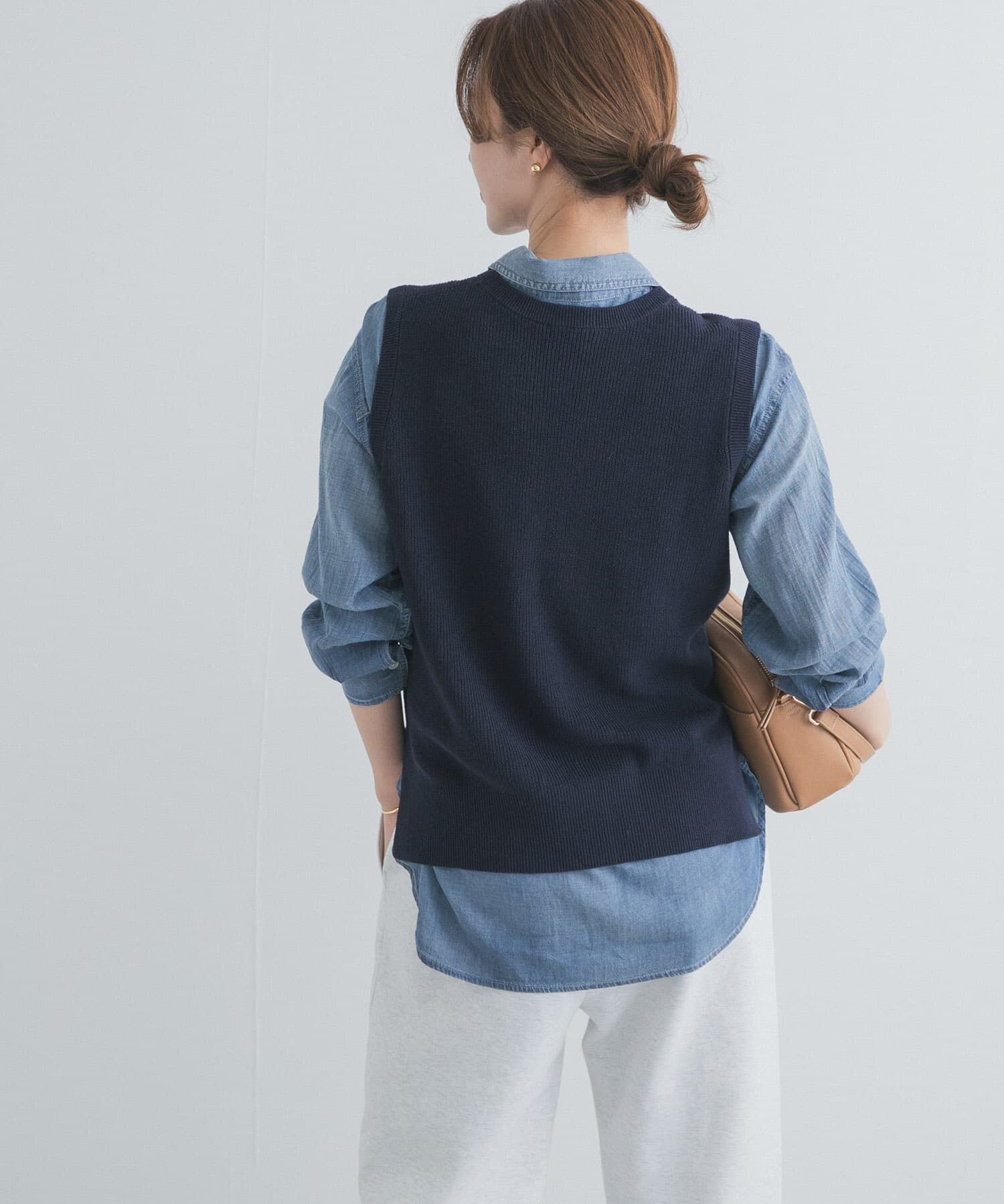 URBAN RESEARCH DOORS「リネンコットンKNITベスト」|ベスト・ジレ|