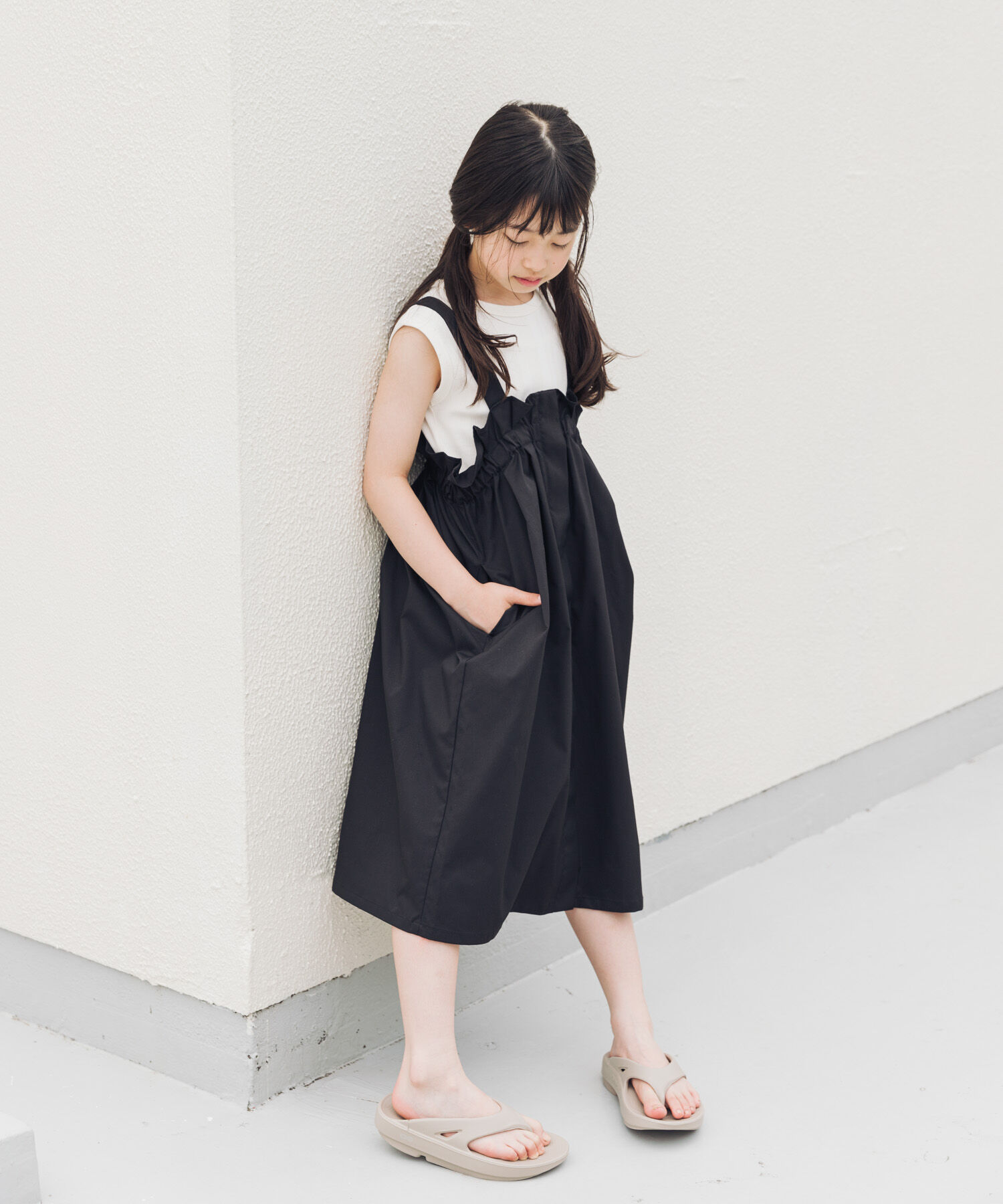 URBAN RESEARCH DOORS「『接触冷感/イージーケア』撥水ワークジャンパースカート(KIDS)」|ワンピース|