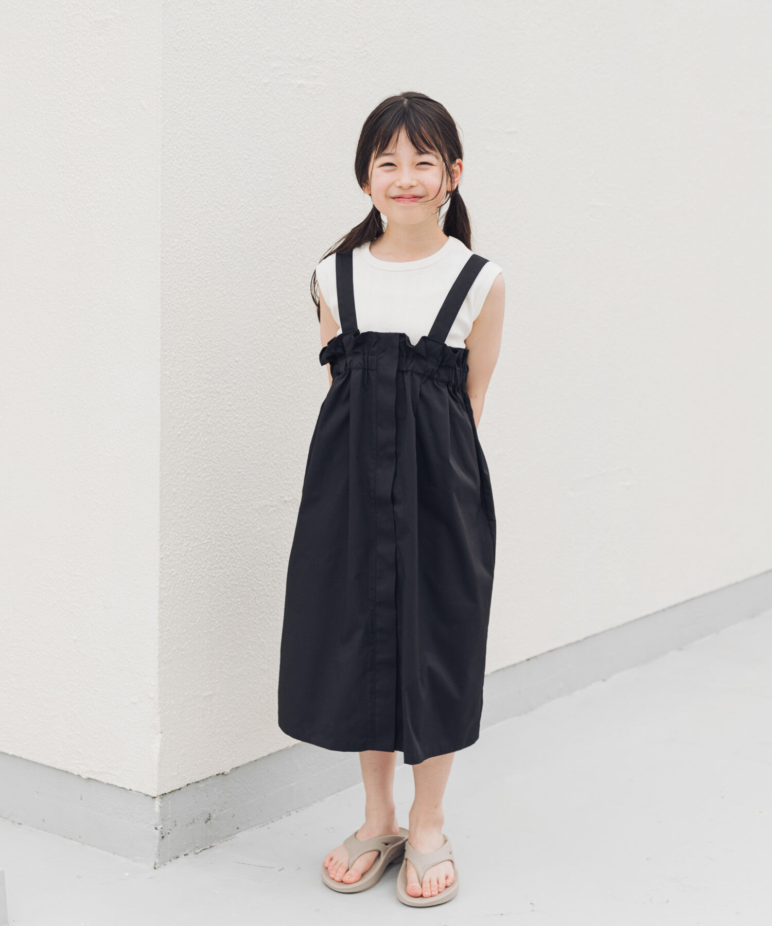 URBAN RESEARCH DOORS「『接触冷感/イージーケア』撥水ワークジャンパースカート(KIDS)」|ワンピース|