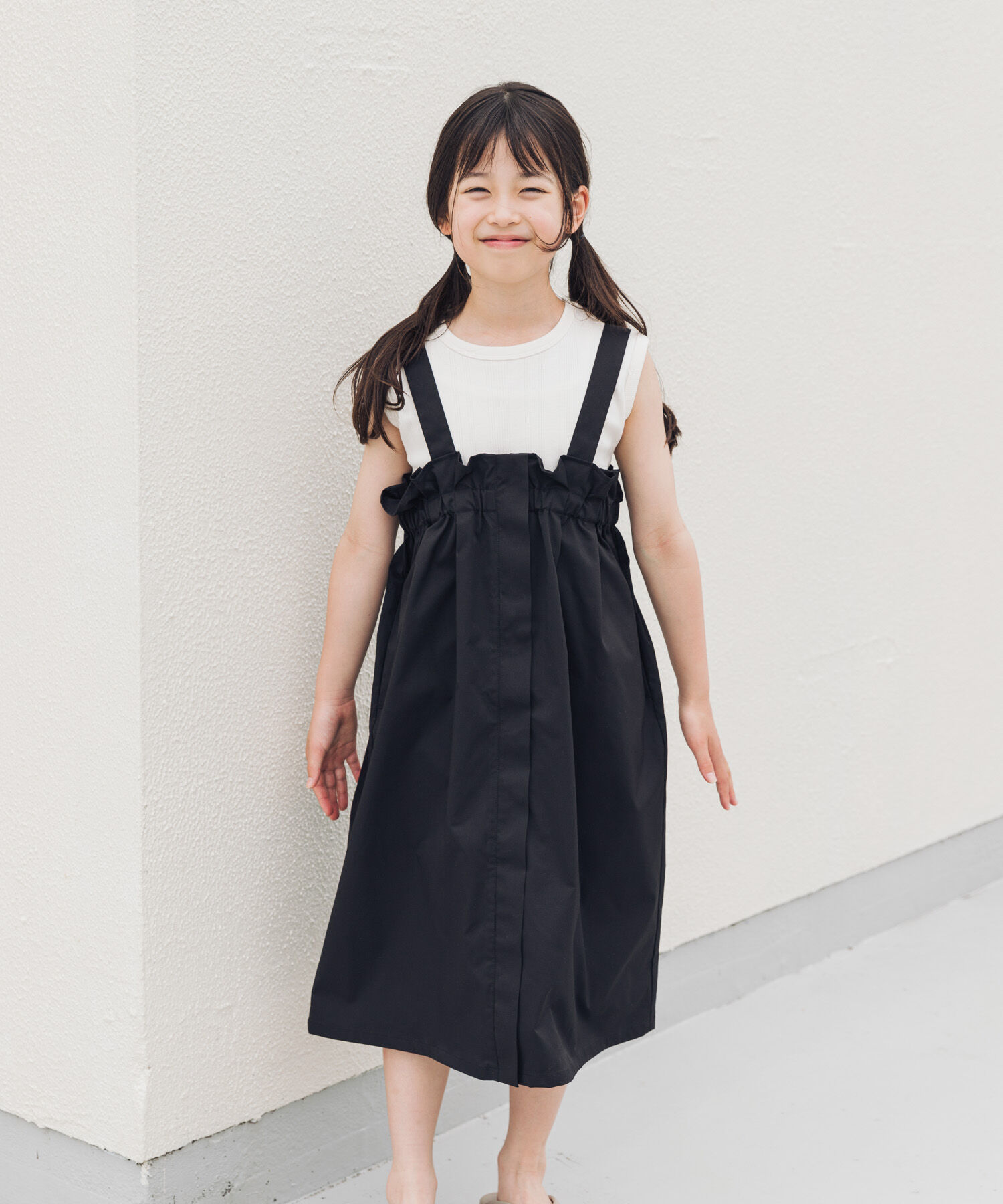 URBAN RESEARCH DOORS「『接触冷感/イージーケア』撥水ワークジャンパースカート(KIDS)」|ワンピース|